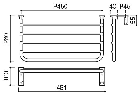 カワジュン 【SC-324-XC】 タオルシェルフ Towel Shelf KAWAJUN